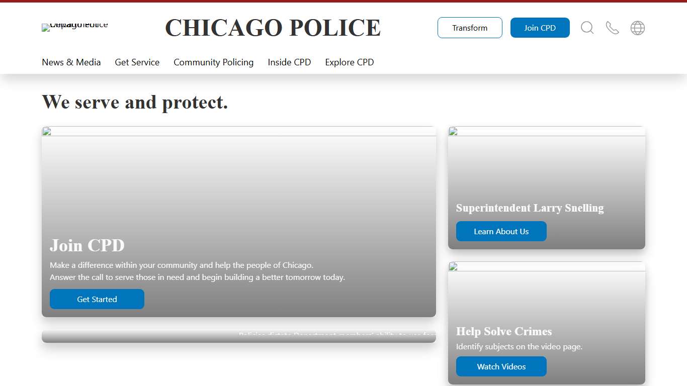 Chicago Police Department – We Serve & Protect